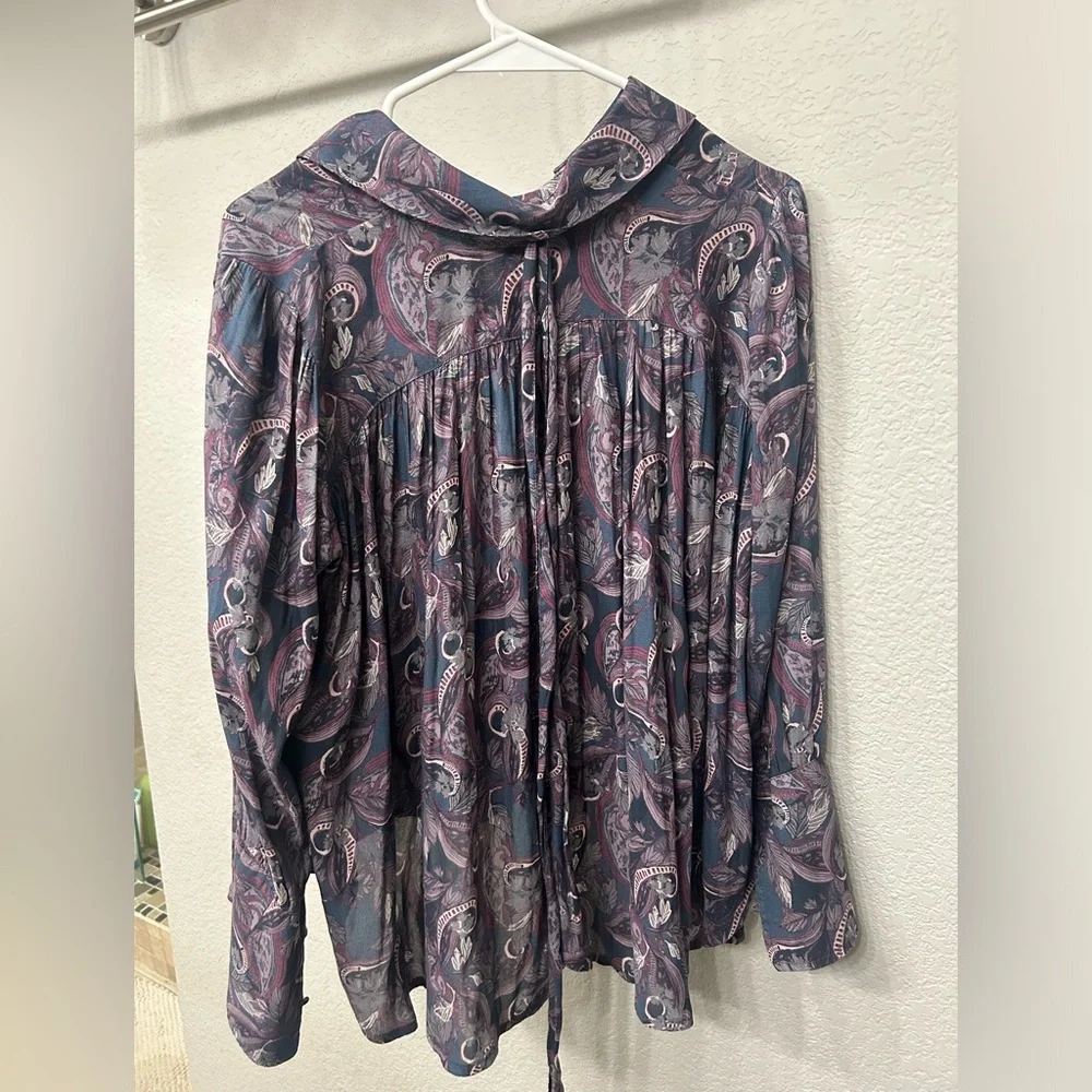 Free People Modern Muse Paisley Boho Blouse - Picture 4 of 7